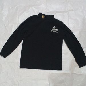 Black hineck Sweater For Kids