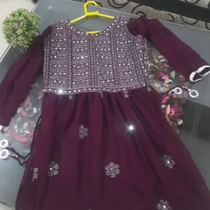 A Purple 2 Piece Nyra Cut Dress