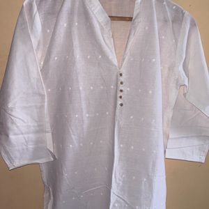 BRAND NEW WHITE CHIKANKARI KURTA FOR WOMEN