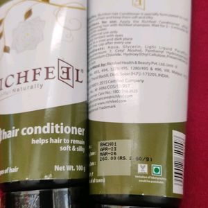 2 New Richfeel Hair Conditioners (each 100ml)