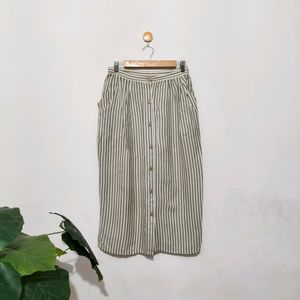 Linen Stripes Skirt