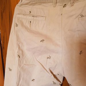 Easybuy Beige Cotton Shorts For Men