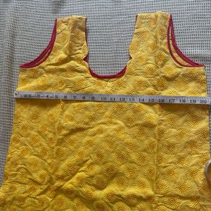 Embroidered Golden Yellow Kurta