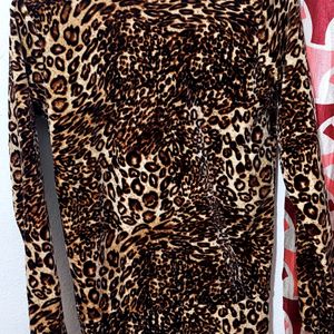 Velvet Cheetah Print Top