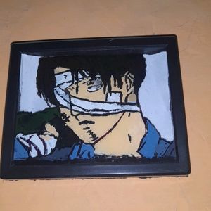 Levi Ackerman Glass Painting Manga Aot