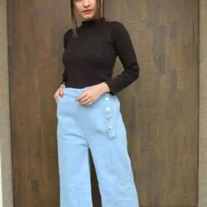 Trendy Stylish Side Button Denim Jeans