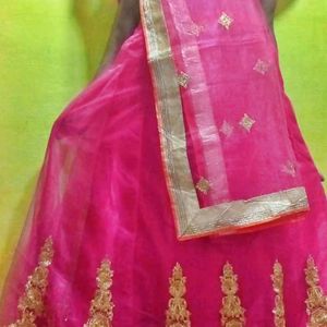 Flared Lehanga with dupatta and blouse piece