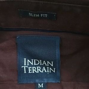 Indian Terrain Formal Shirt Slim Fit, BROWN - M