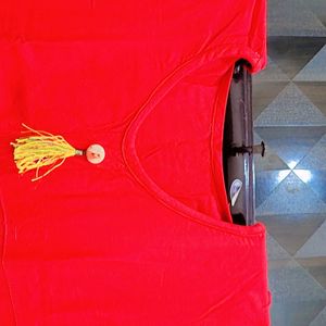 🔴🥳 Aligent Red Colour Kurta For Casual Use