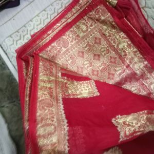 Brand New Red Saree