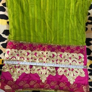 Green Pink Anarkali Kurta Set