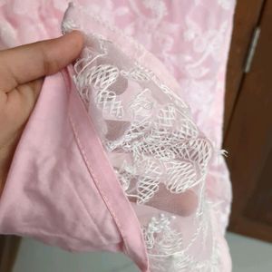 Pink Chikankari Kurthi