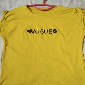 Yellow Colour Oversized Women Top