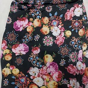 Flower Print Skirt