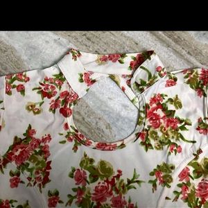 Backless Floral Top For Women