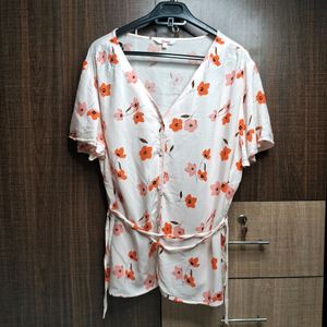 Honey  Floral Peach Top