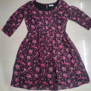 Cranberry Colour Flared Dress