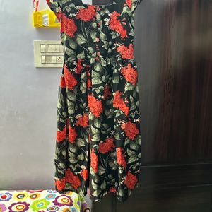 Black Floral Print Kurta-s