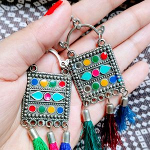 Boho Oxidised Multicolour Earrings✨💐