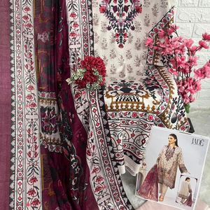 SET OF 6 Pakistani Suit With Cotton Dupatta