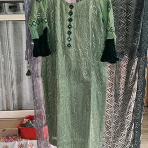 Green Kurta Set