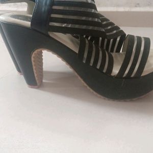 Black Ladies High Heel Sandal