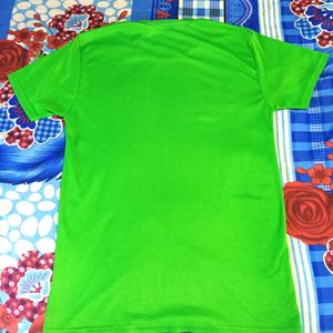 InkTees Men Round Neck Polyester Green Tshirt