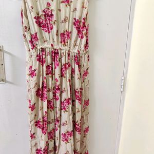 Maxi Dress XL Size Floral Print