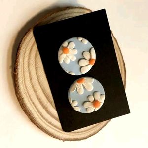 Clay Flower Earring No 11