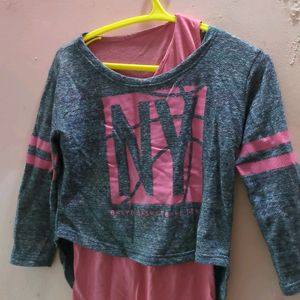 New York Shirt With Pink Tank Top