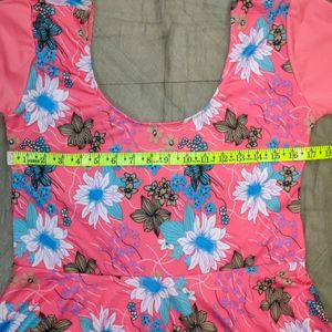 Women Pink Floral jumpsuit, Swimsuit, Bodysuit 💓