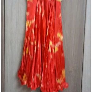 Shibori Dress With Banaras Yoke 38 Bust Length 5