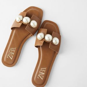 Zara Pearl Sandals🎀