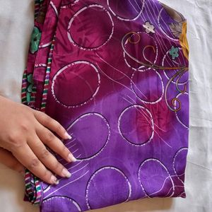 New Purple Printed Saree