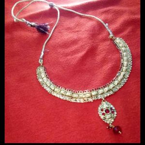 Necklace Earings Set With Mangtika 👌