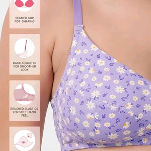 Susi Purple Daisy Print Bra