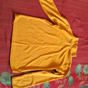 Beautiful yellow high neck t-shirt