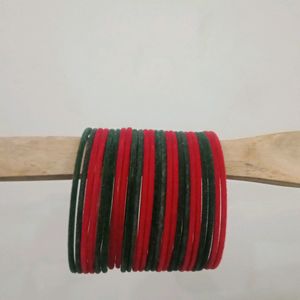 Red And Green Velvet Bangle