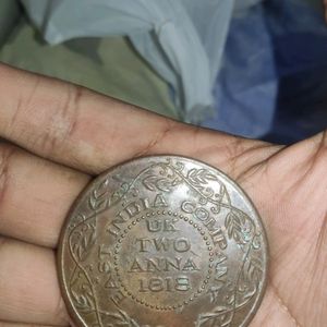 Indian Big Uk Two Anna Coin