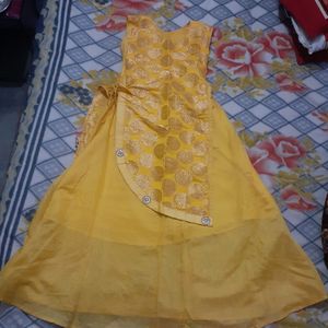 Embroidered Yellow Golden Gown