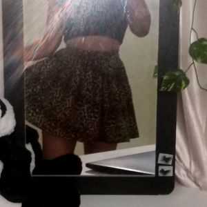 Cheetah print skirt