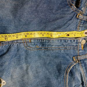 Hugh Waist Blue Straight Fits Jeans