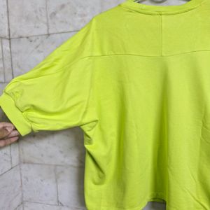 Oversized Neon Green Top