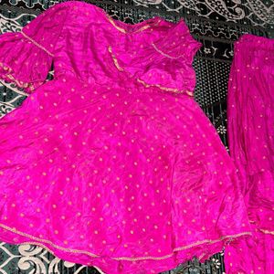 Pink Sharara With Short Frock Designer Outfits