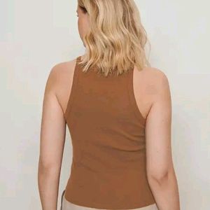 H&M dupe Brown Ripped Top