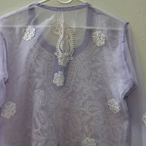 Authentic Chikankari Short Kurti