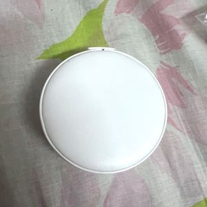 White Mini Round Jewelry Box Organizer