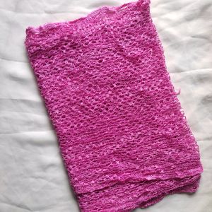 Pink Crochet Stole