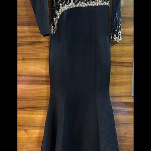 Evening Party Wear Frock In Black Colour