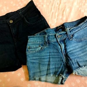 Combo Denim Shorts